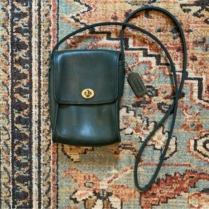 Vintage Coach Scooter Bag Bottle Green